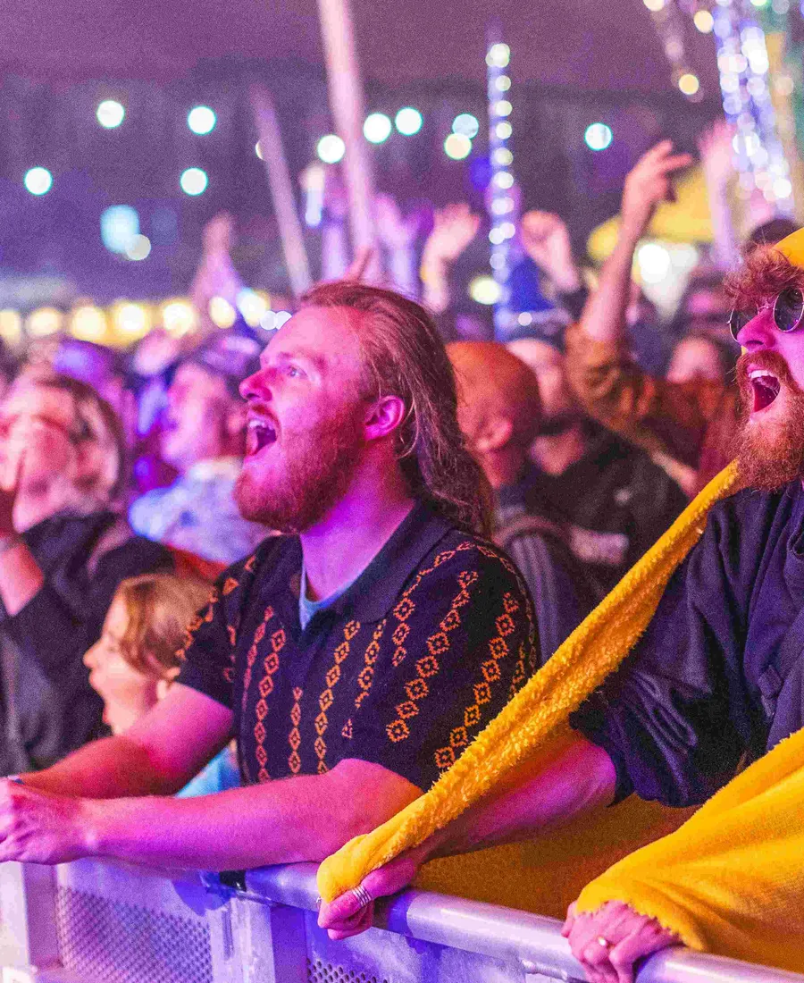 The Chai Wallahs crowd, close together